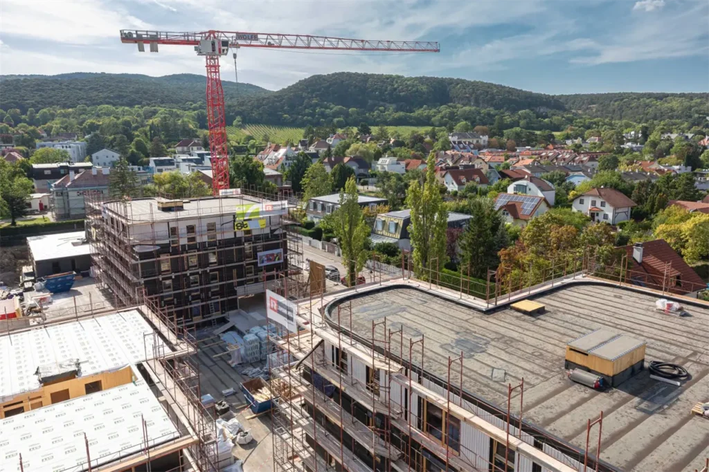 Blick über die Baustelle Stadtvillen © Markus Schieder