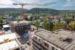Blick über die Baustelle Stadtvillen © Markus Schieder